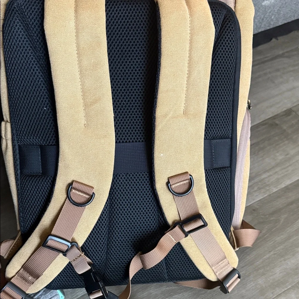 Tan Canvas Backpack for Men